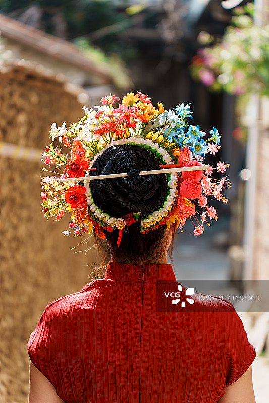 泉州蟳埔簪花图片素材