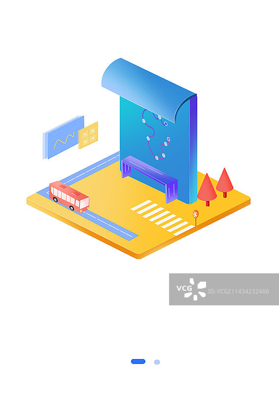 2.5D公交站台图片素材