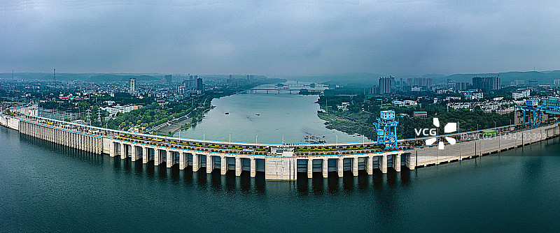 丹江口水库大坝全景图片素材