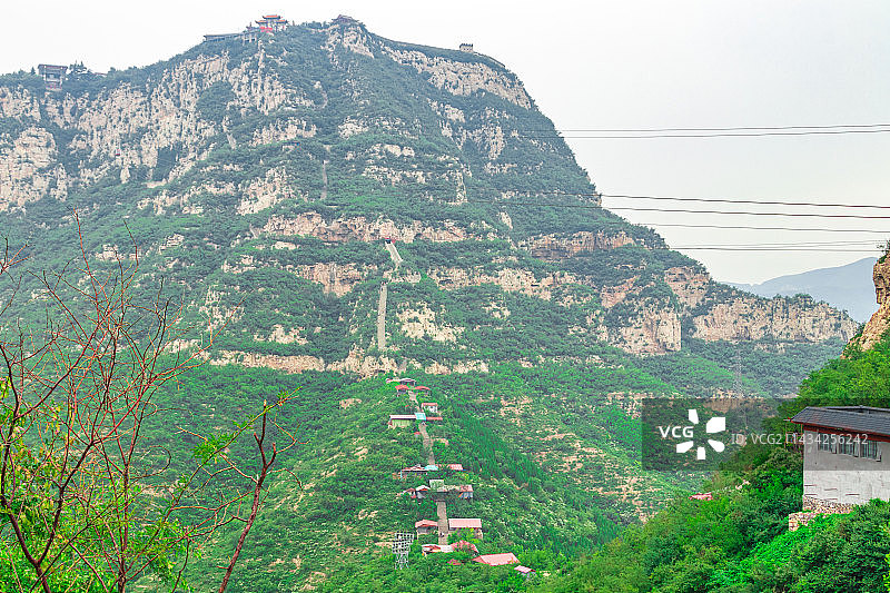 石家庄抱犊寨的青山绿水图片素材