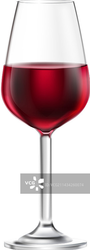 逼真葡萄酒杯图片素材