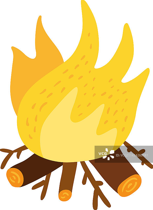 篝火扁平图标图片素材