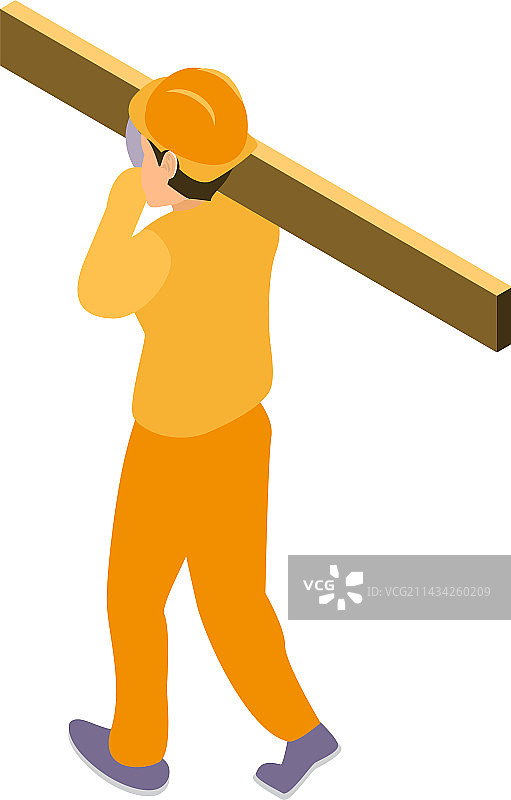 2.5D建筑工人图片素材