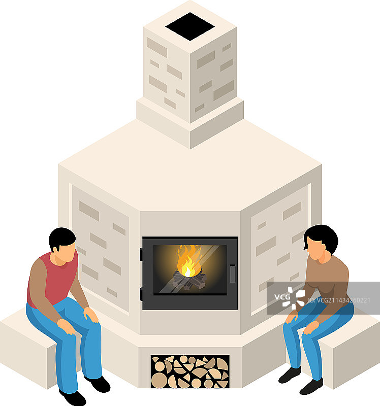 2.5D壁炉图片素材