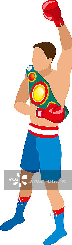 拳击手2.5D图图片素材