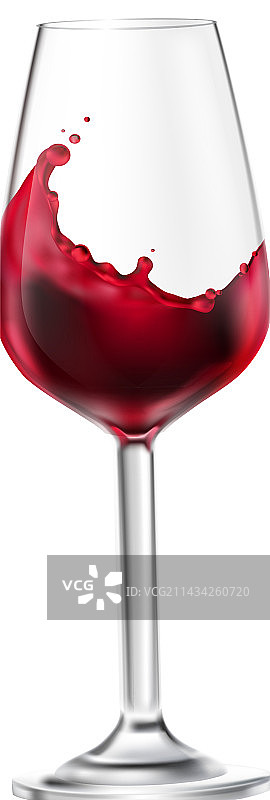 逼真的葡萄酒飞溅效果图片素材