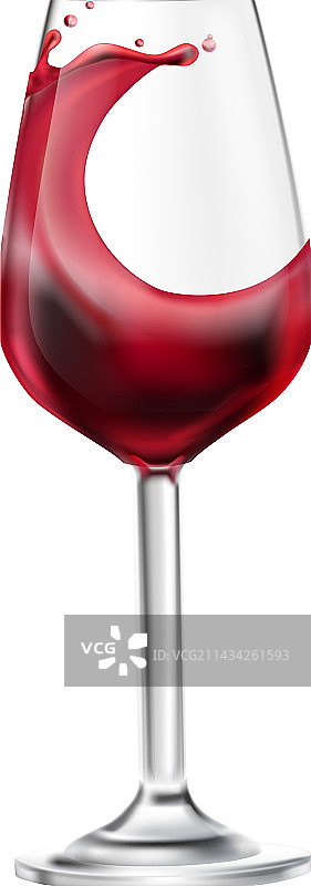 逼真的葡萄酒飞溅效果图片素材
