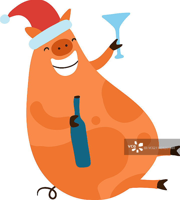 卡通小猪新年图片素材