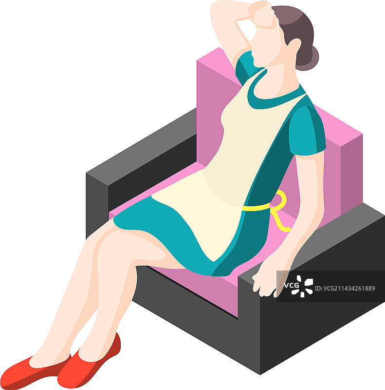 2.5D疲惫的家庭主妇图片素材