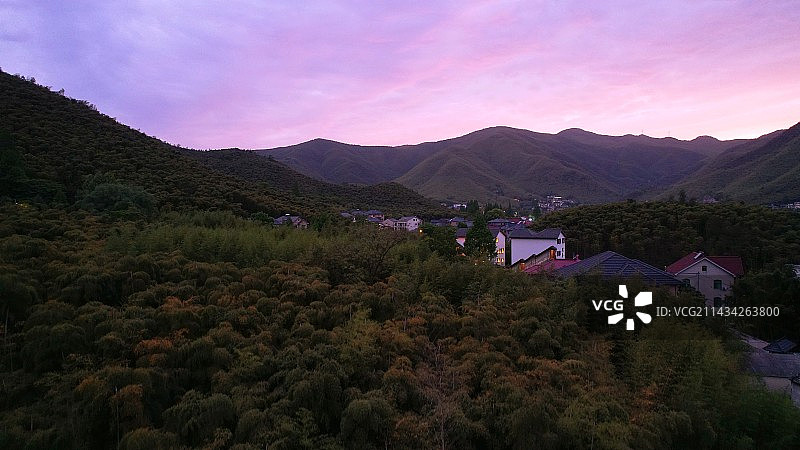 湖州德清莫干山的夕阳图片素材