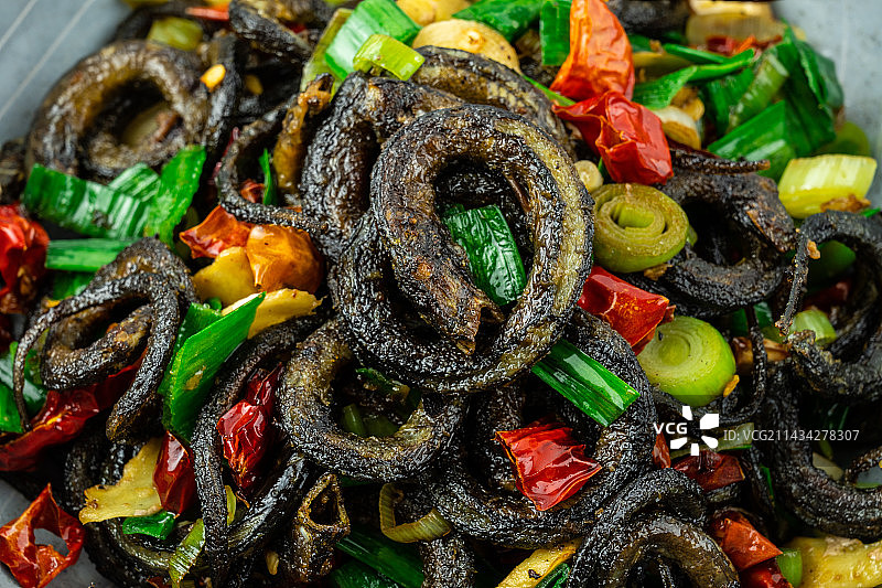 湖南家常菜香辣盘龙鳝图片素材