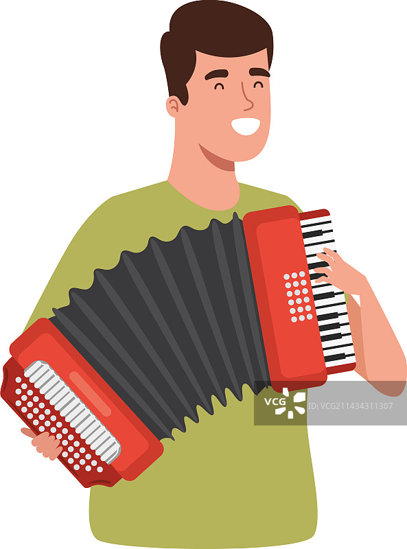 演奏手风琴的音乐家图片素材