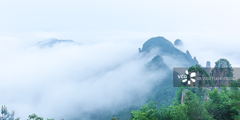 浙江仙华山风景区云海风光图片素材