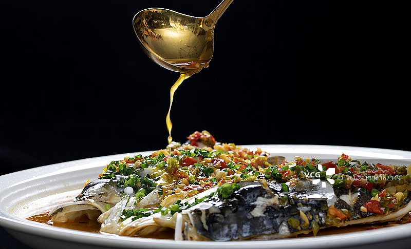 酱椒剁椒千岛湖鱼头图片素材