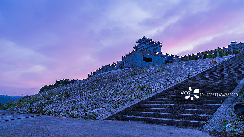 重庆西界沱朝霞图片素材