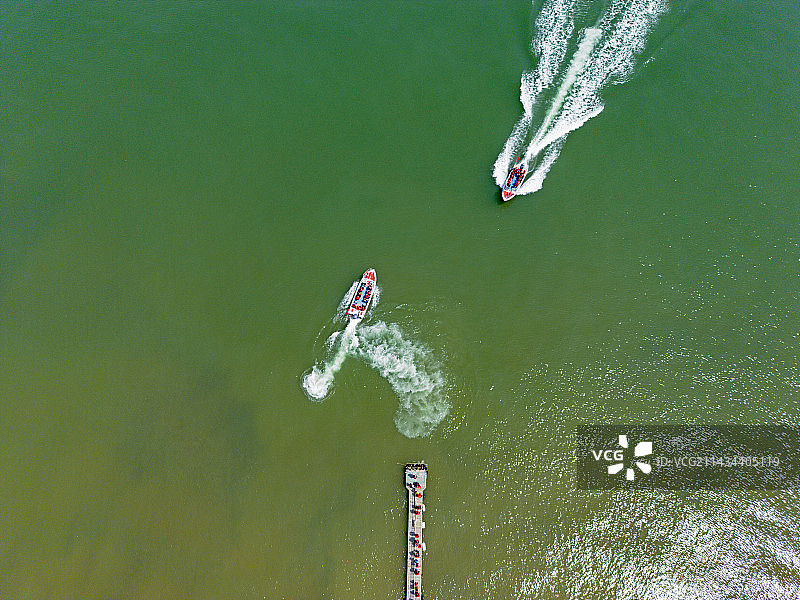 航拍山东省日照市黄海海滨风光图片素材
