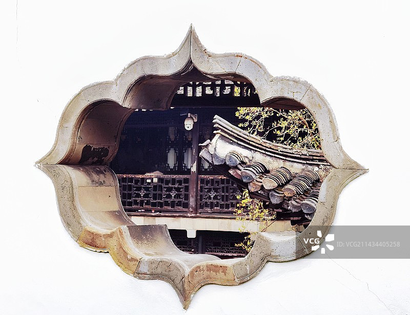 中式建设花窗系列之一（扬州何园）图片素材
