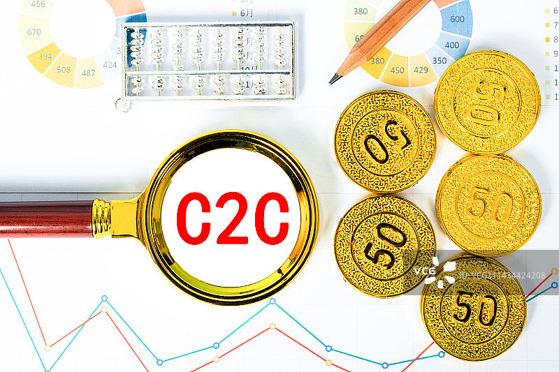 创意配图：C2C个人与个人之间的电子商务图片素材