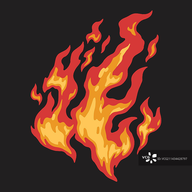 火焰喷射彩色标志图片素材