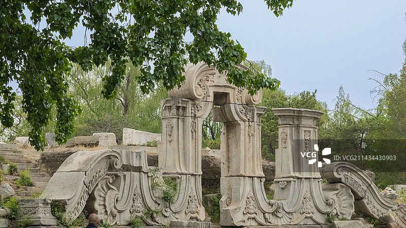 圓明園大水法側面圖图片素材