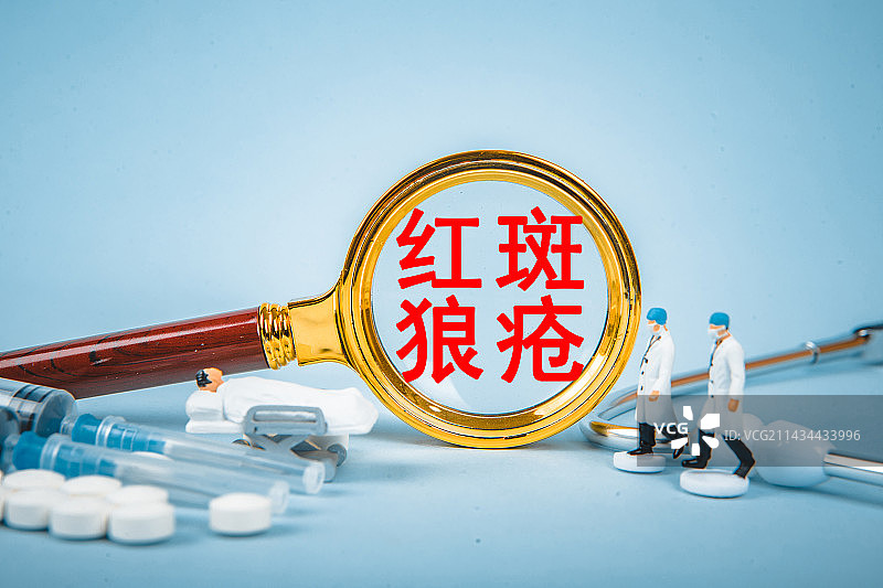 医疗创意配图：红斑狼疮图片素材