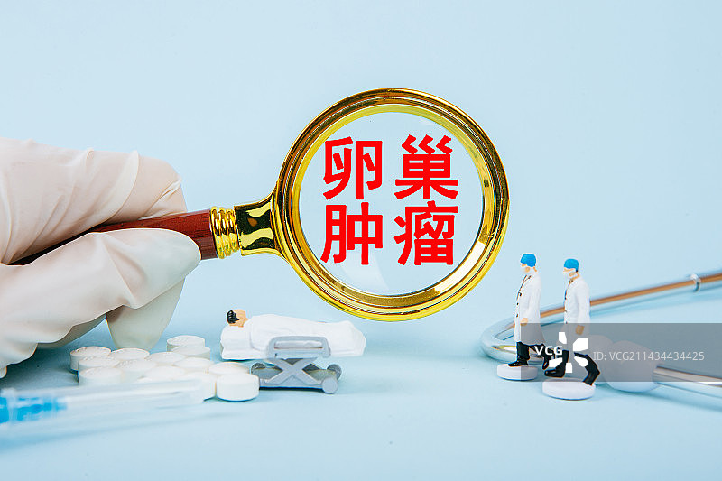 医疗创意配图：卵巢囊肿图片素材