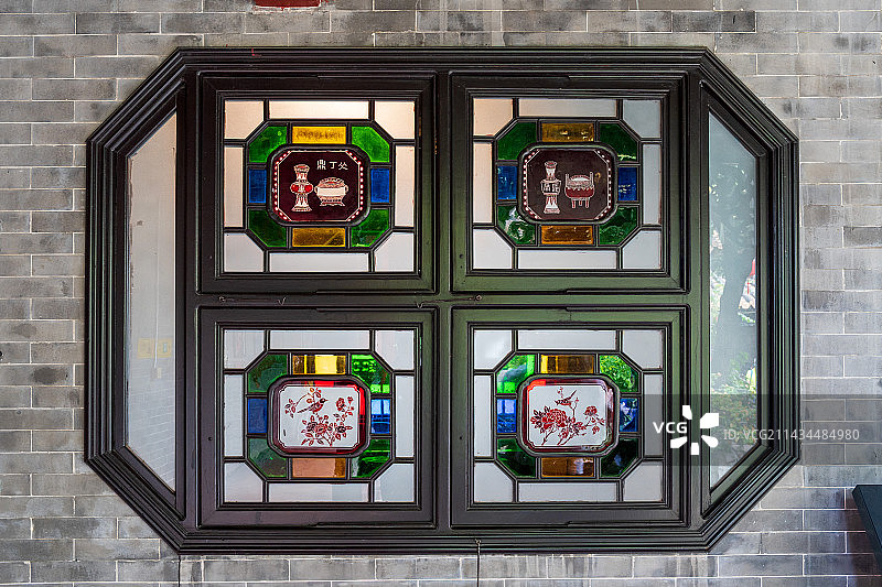 中国广东佛山顺德清晖园窗户窗花图片素材