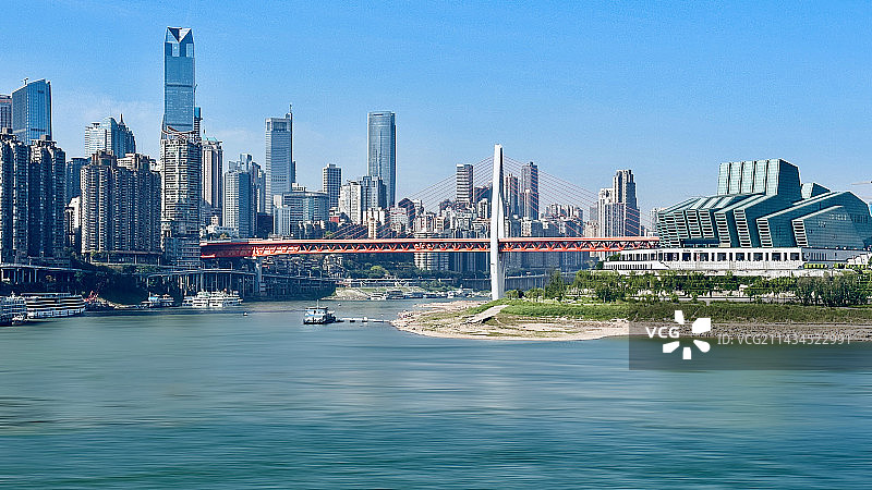 重庆两江交汇处图片素材