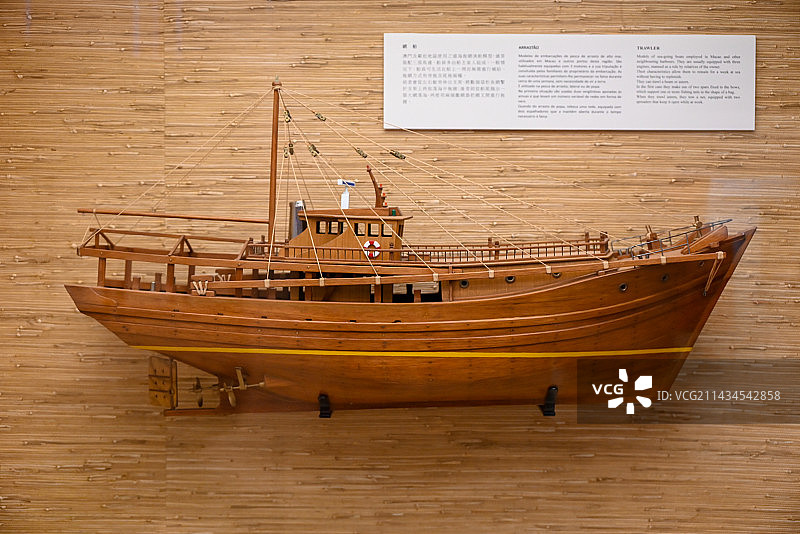 澳门海事博物馆中展出的船模型图片素材
