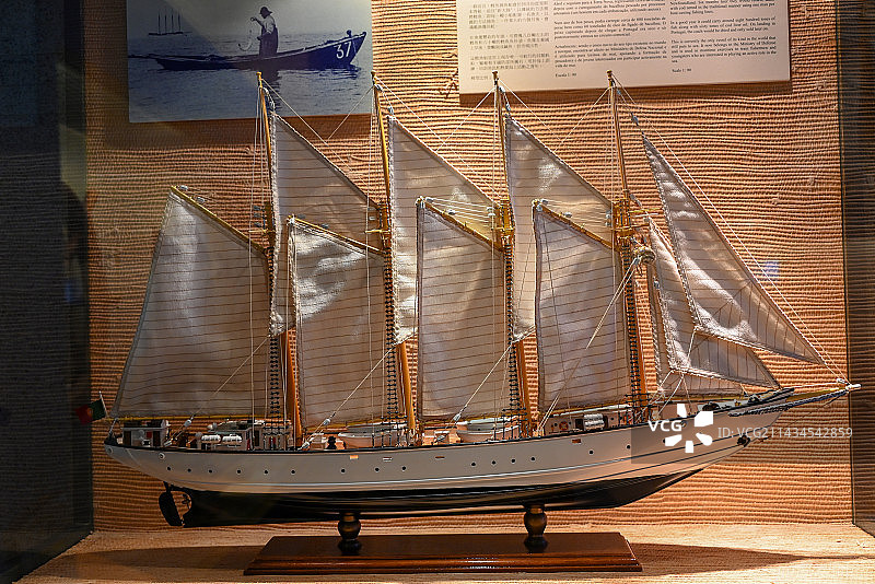 澳门海事博物馆中展出的船模型图片素材