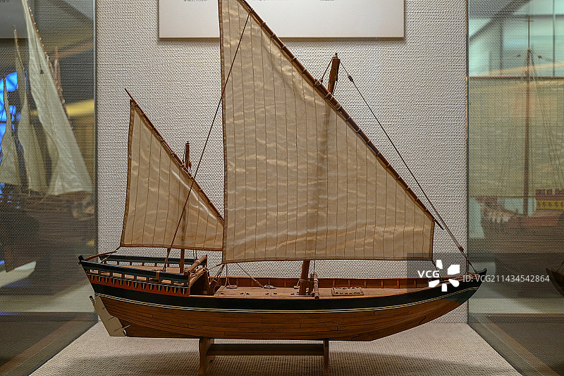 澳门海事博物馆中展出的船模型图片素材