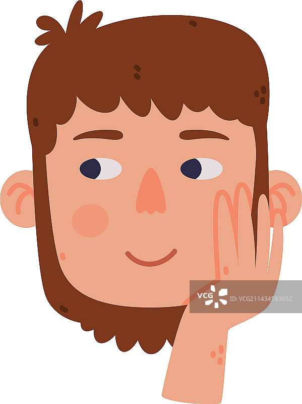 面带微笑的留着胡子的男人图片素材