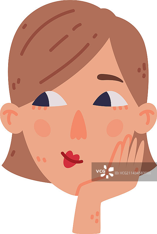 面带微笑的女人头像图片素材