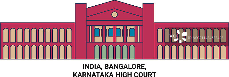 印度班加罗尔卡纳塔克邦高等法院旅游图片素材