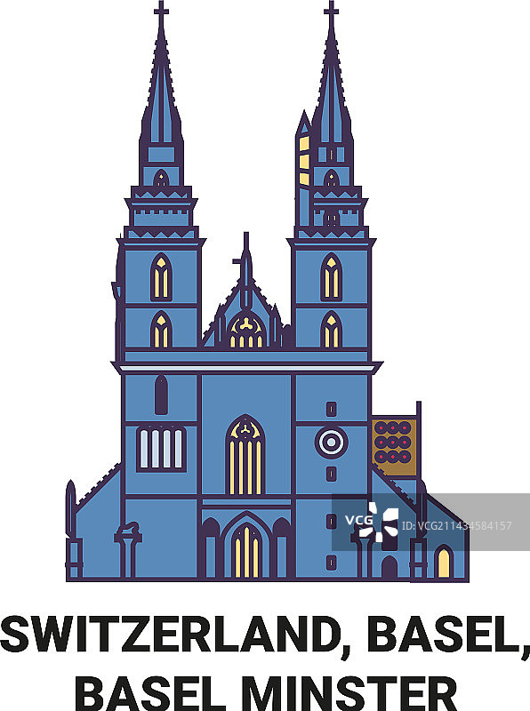 瑞士巴塞尔大教堂旅游地标图片素材