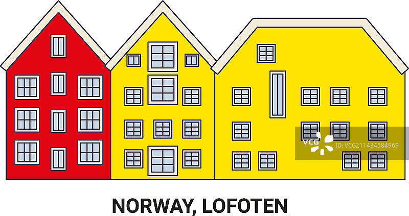 挪威罗弗敦旅游地标图片素材