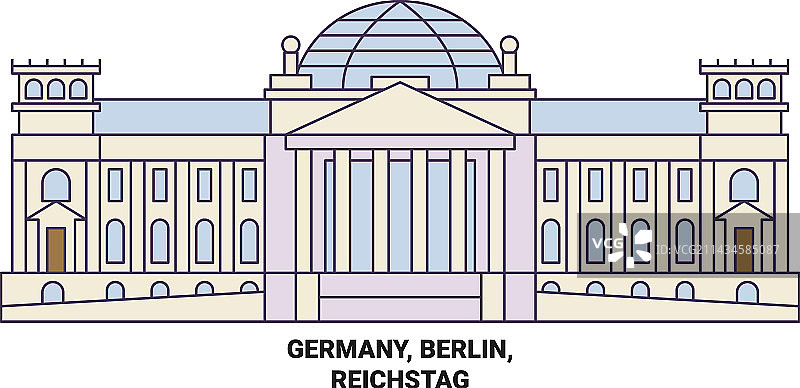 德国柏林国会大厦旅游地标图片素材