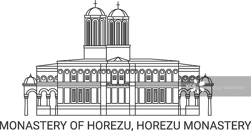 罗马尼亚霍雷祖修道院旅游地标图片素材