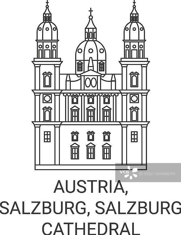 奥地利萨尔茨堡大教堂旅游图片素材