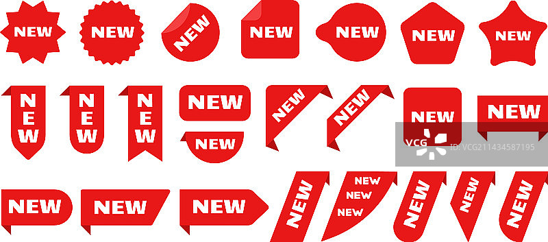 新品标签红色banner合集图片素材