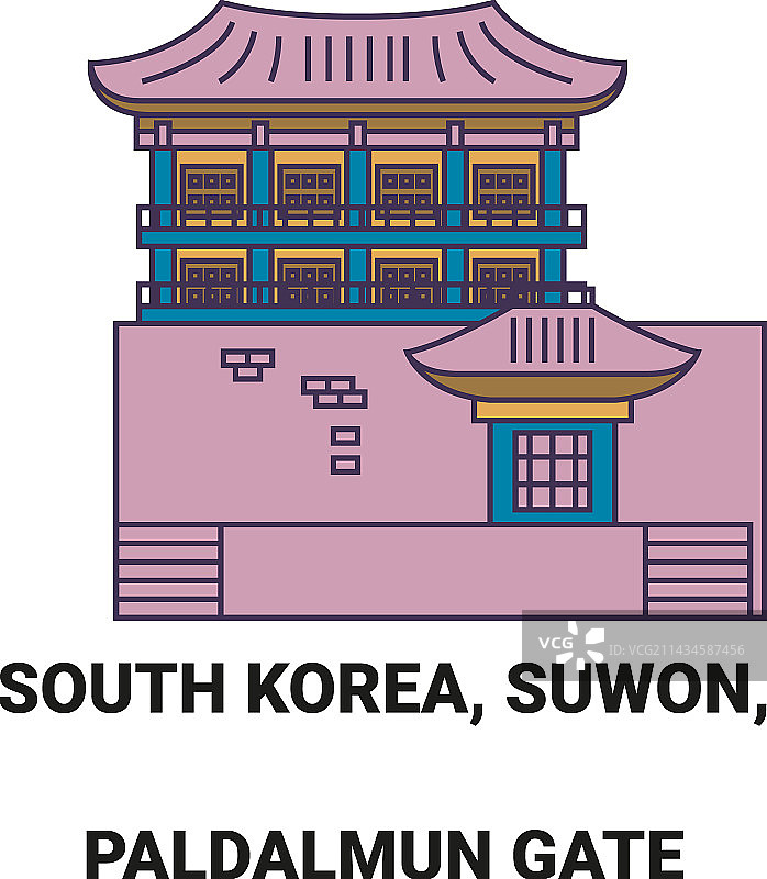 韩国水原八达门旅游图片素材