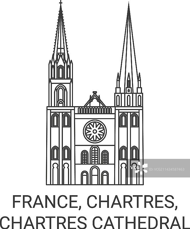 法国沙特尔大教堂图片素材