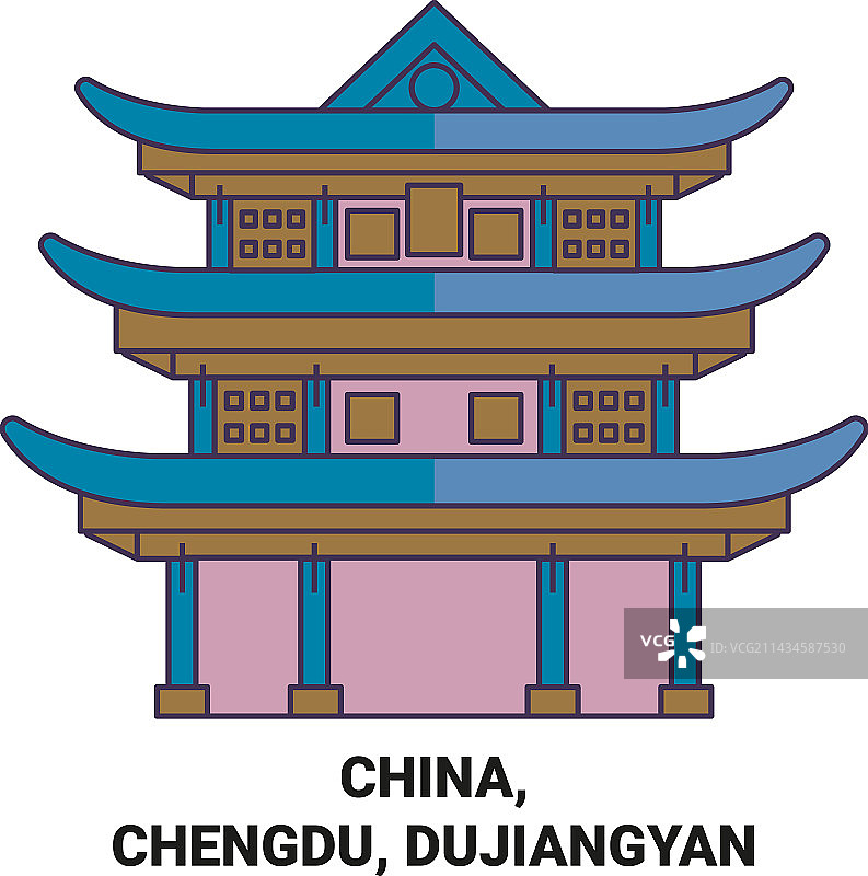 中国成都都江堰旅游地标图片素材