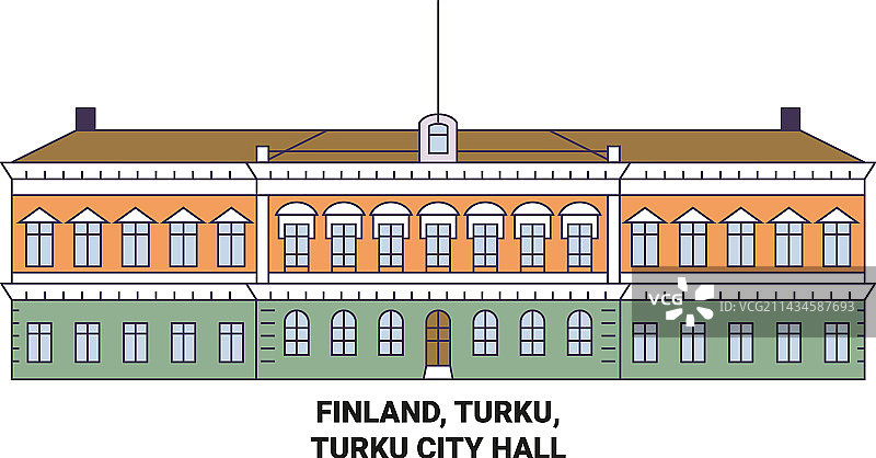 芬兰图尔库市政厅旅游地标图片素材