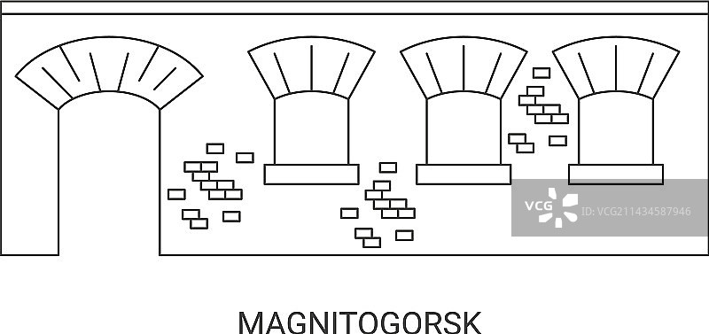 俄罗斯马格尼托哥尔斯克旅行地标图片素材