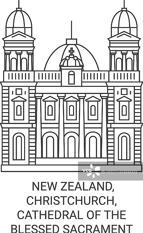 新西兰基督城神佑大教堂图片素材