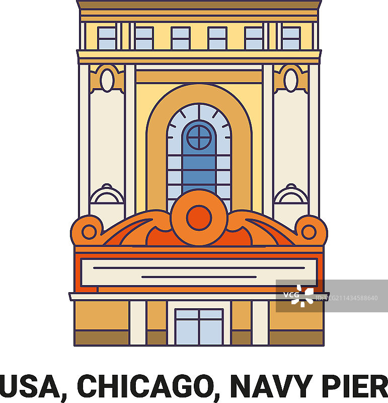 美国芝加哥海军码头旅游地标图片素材