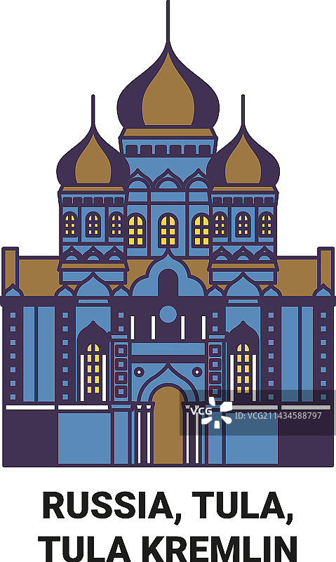 俄罗斯图拉：图拉城堡旅游地标图片素材