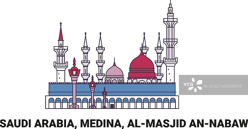 沙特阿拉伯麦地那先知寺旅游图片素材