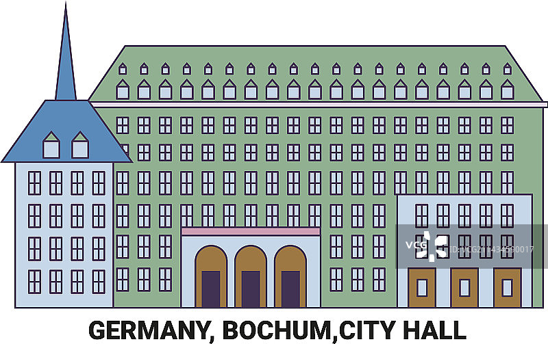 德国波鸿市政厅地标图片素材